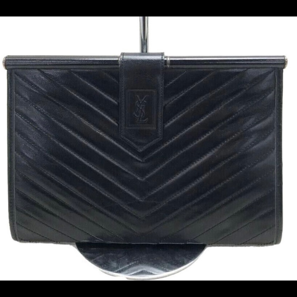 YSL - Beautiful Dark Navy  Blue -Vintage Clutch
